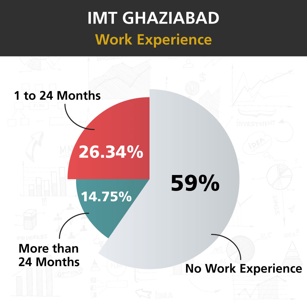 IMT Ghaziabad Class Profile 2023 - work experience